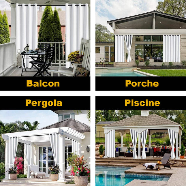 Waterdicht buitengordijn voor pergola of terras