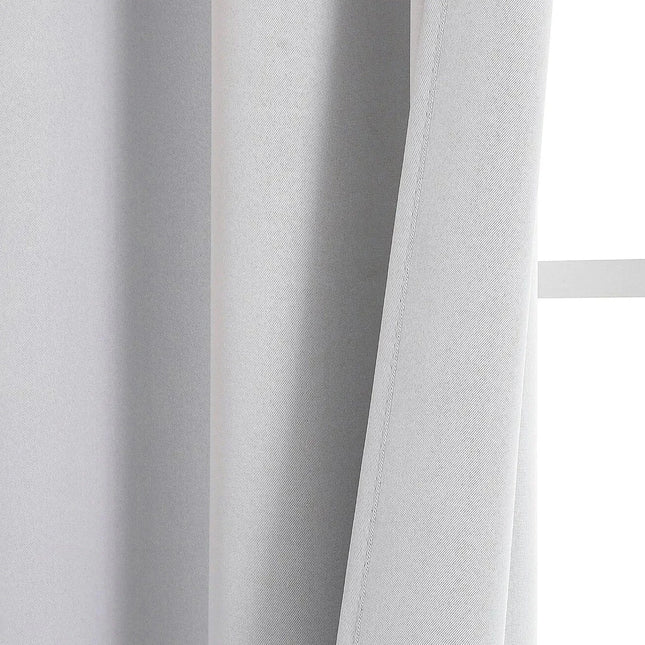 Kant-en-klaar wit overgordijn met ringen