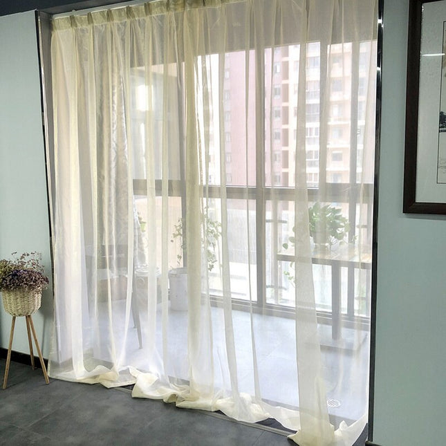 Luxe glinsterende vitrage voor woonkamer