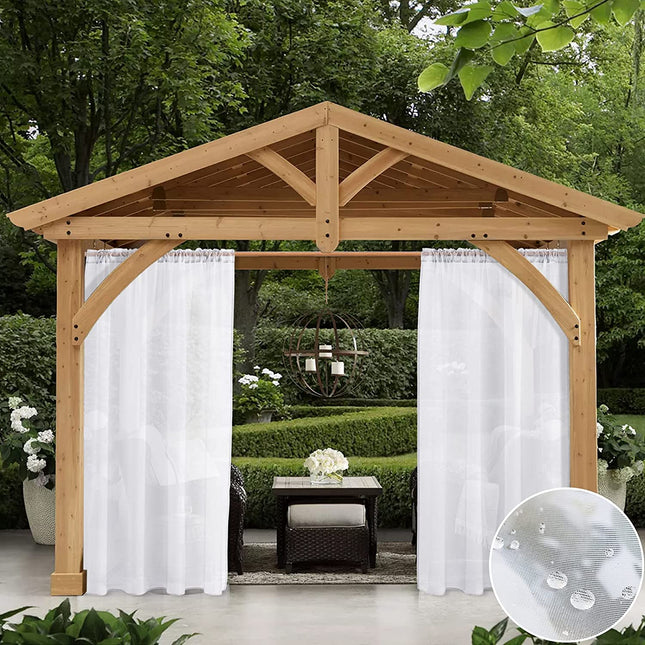 Waterdicht lichtdoorlatend tuingordijn voor pergola