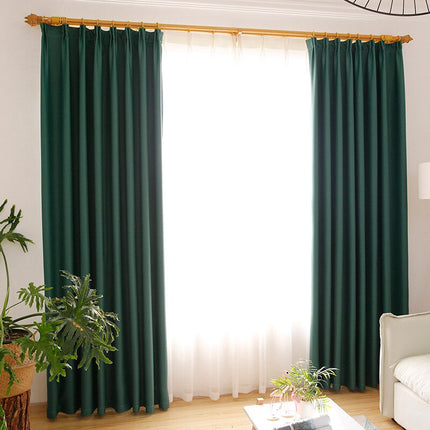 Donkergroen verduisterend gordijn voor woonkamer