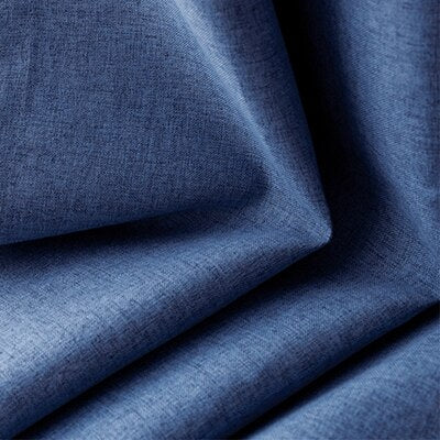 Donkerblauw verduisterend gordijn met textuur