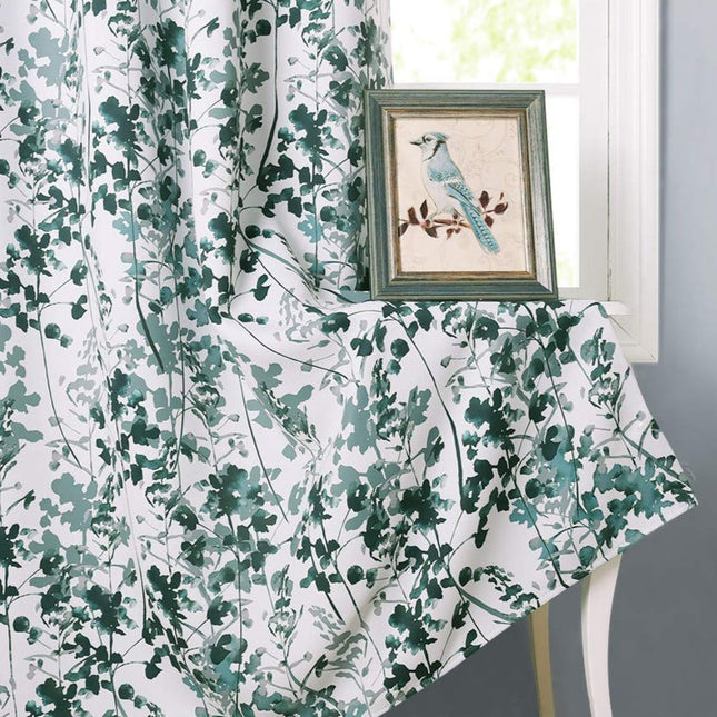 Gordijn met botanisch bladerenpatroon