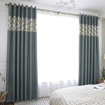 Verduisterend gordijn Stora met geometrisch kleurvlak.