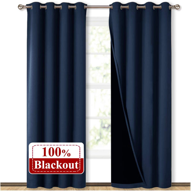 Nachtblauw verduisterend gordijn 100% lichtdicht