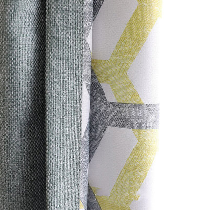 Verduisterend gordijn Stora met geometrisch kleurvlak.