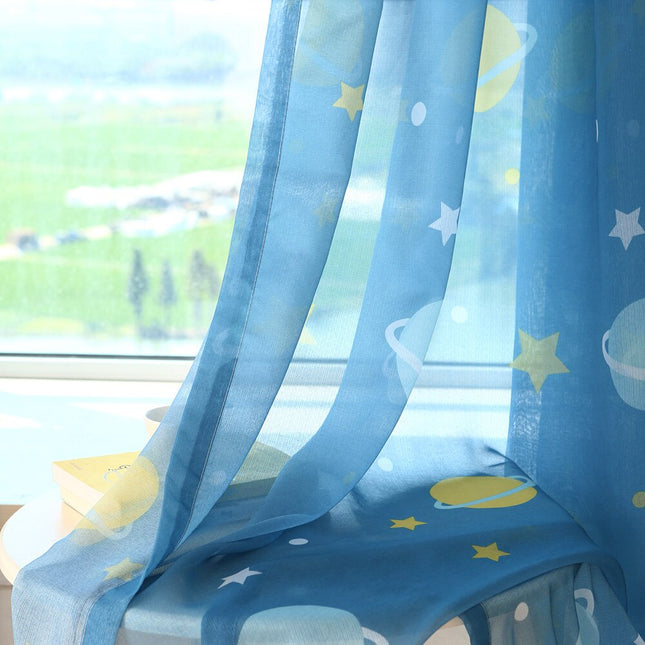 Vitragegordijn met sterren voor de kinderkamer