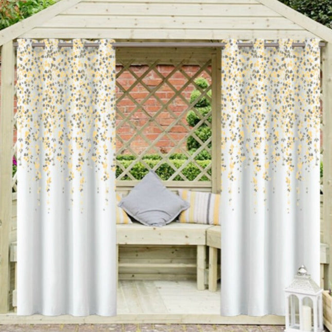 Waterafstotend gordijn met bloemen patroon