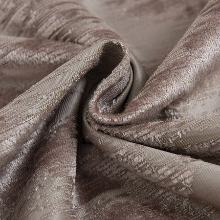 Taupe verduisteringsgordijn met abstract patroon