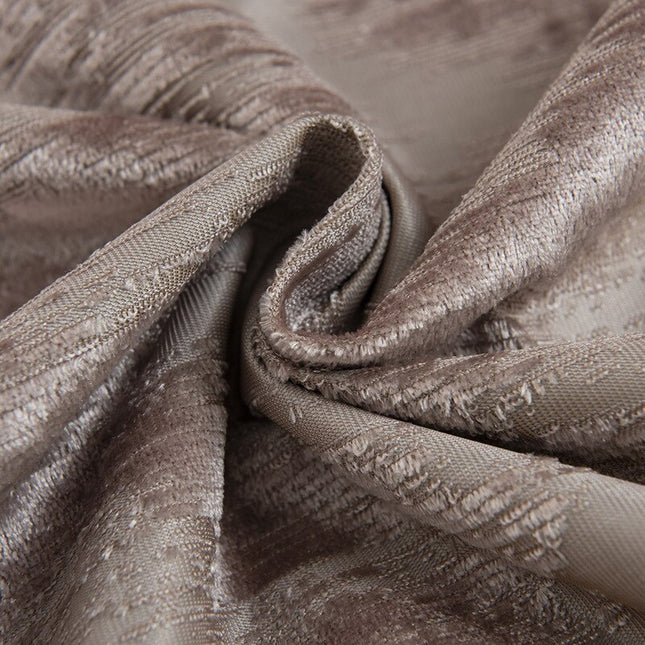 Taupe verduisteringsgordijn met abstract patroon