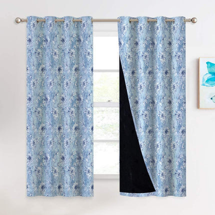 Verduisterend gordijn met bloemenmotief