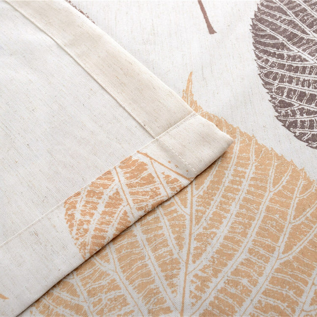 Gordijn met groot bladerenpatroon herfststijl