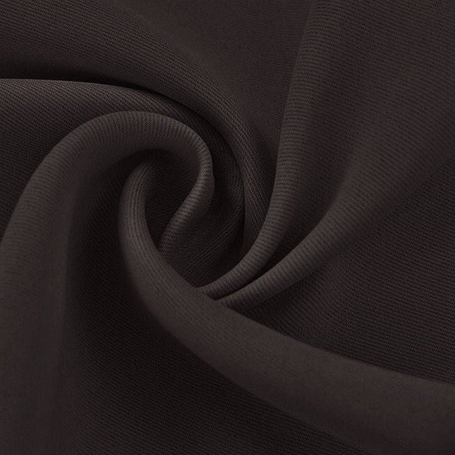 Bruin verduisterend buitengordijn voor terras