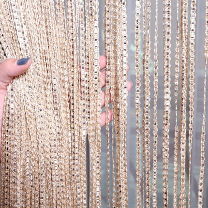 Vitrage gordijn met verticale structuur