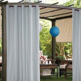 Waterdicht wit buitengordijn voor terras