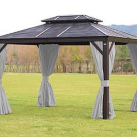 Waterdicht wit buitengordijn voor terras