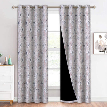 Verduisterend gordijn met bloemenmotief