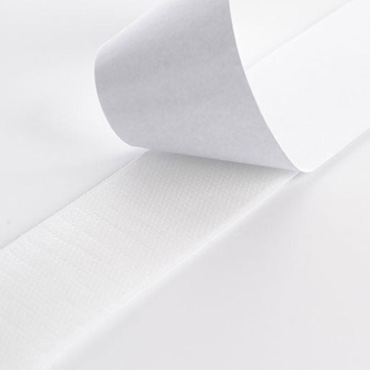 Vitrage gordijn met klittenband bevestiging