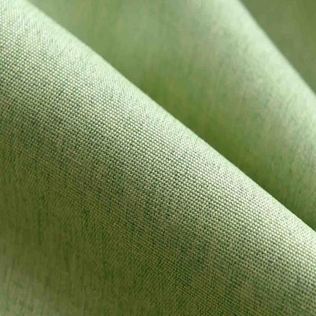 Groen verduisterend gordijn linnenlook