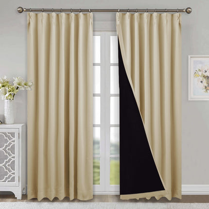 100% verduisterend gordijn met zwarte voering