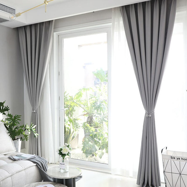 Modern grijs verduisteringsgordijn voor slaapkamer