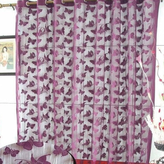 Vitragegordijn met vlinder patroon kinderkamer