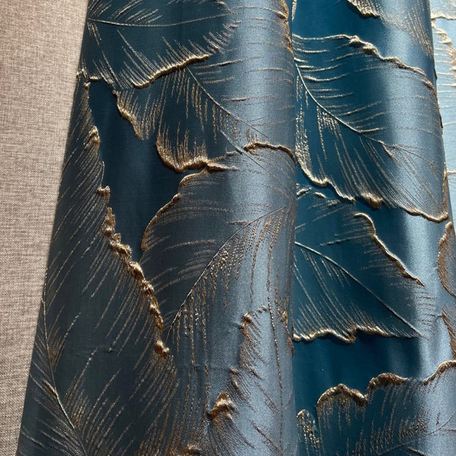 Luxe verduisteringsgordijn met gouden veren