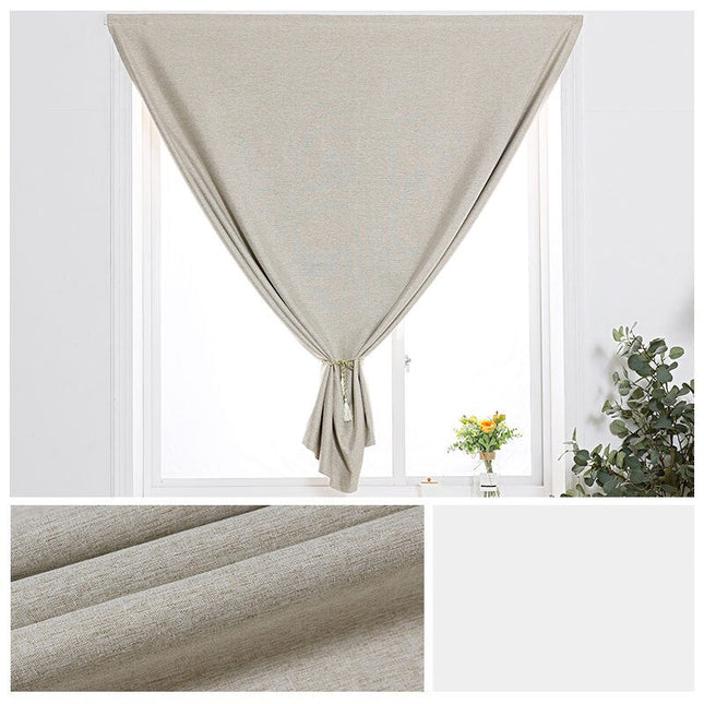 Linnenlook gordijn met klittenband montage
