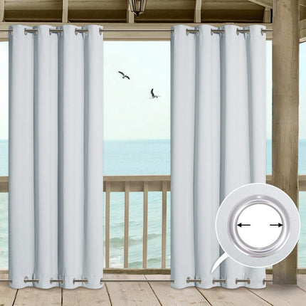 Verduisterend verandagordijn met RVS ringen