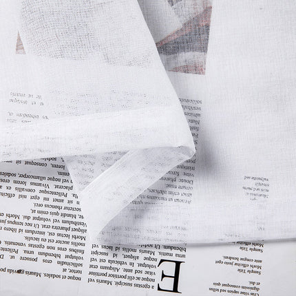 Effen witte vitrage met ringen