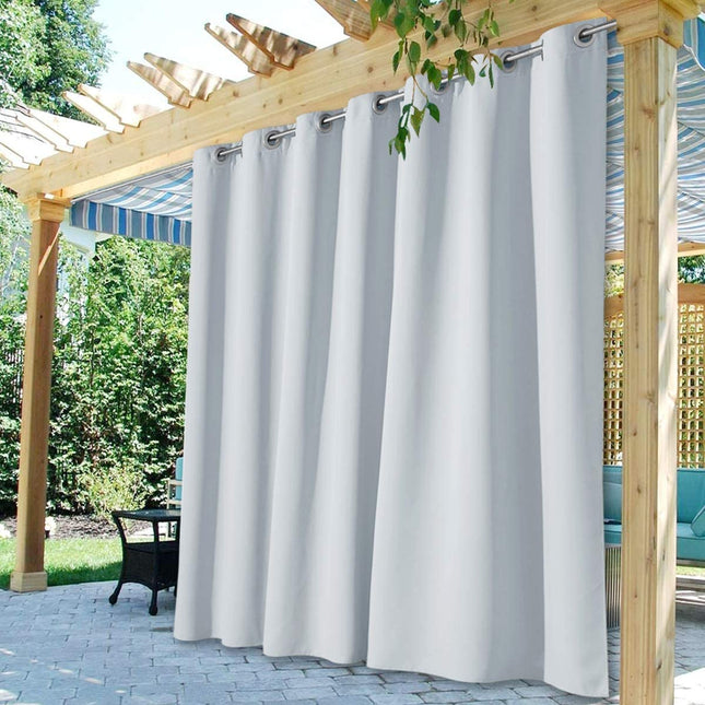 Buitengordijn voor pergola met ringen