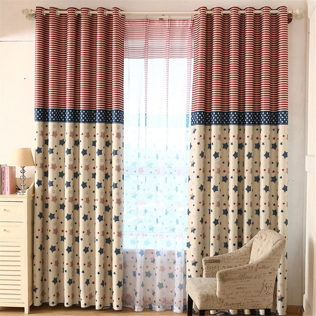 Verduisterend gordijn met sterren en strepen