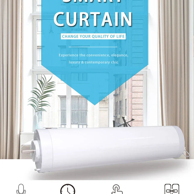 Elektrische gordijnrail met afstandsbediening