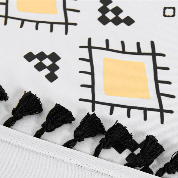 Bohemian gordijn met kwastjes etnisch design