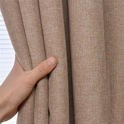 Verduisterend gordijn koffie crème met ringen