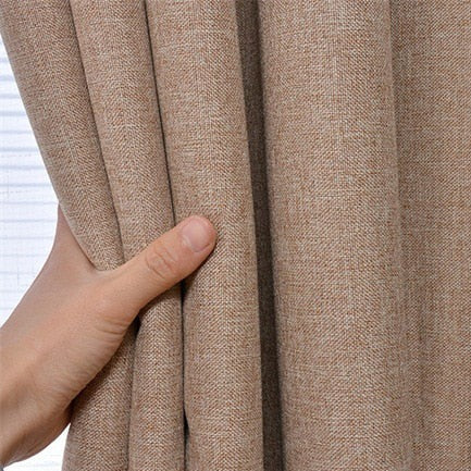 Verduisterend gordijn koffie crème met ringen