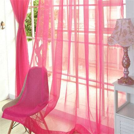 Effen turquoise vitrage voor slaapkamer