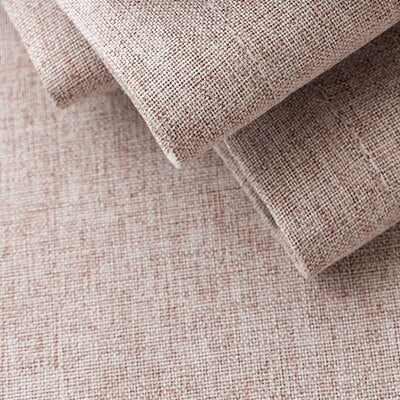 Verduisteringsgordijn zalmroze met linnen textuur