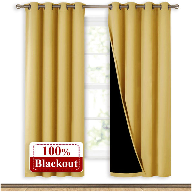Isolerend verduisterend gordijn mosterdgeel