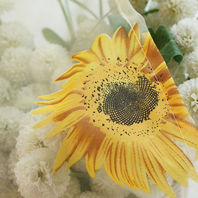 Vitrage met zonnebloemen patroon voor keuken