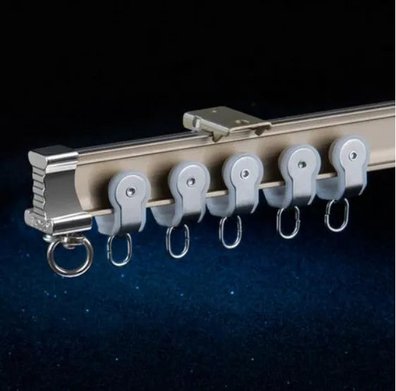 Flexibele gebogen gordijnrail voor plafond