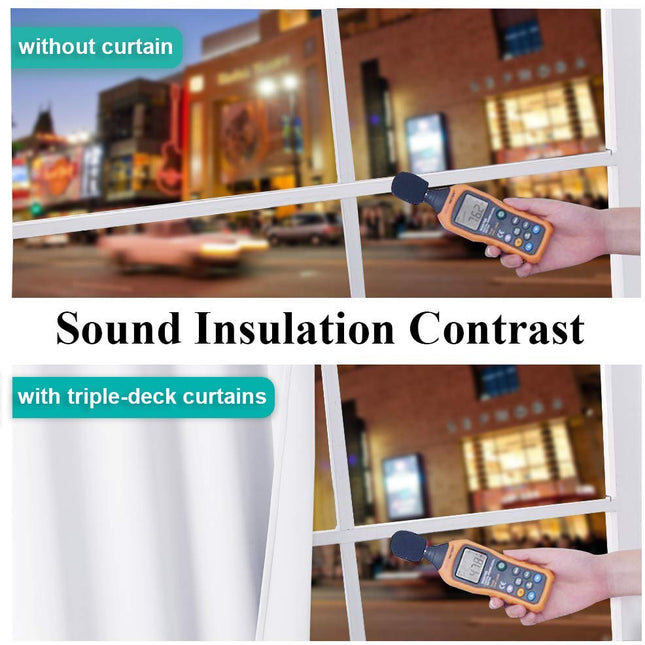 Thermisch isolerend en verduisterend gordijn.