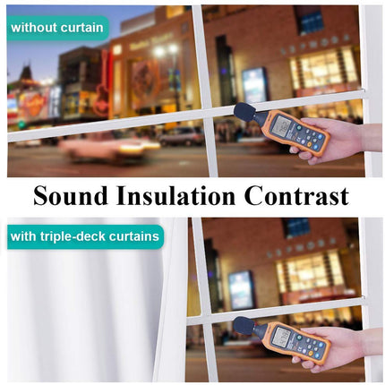 Thermisch isolerend en verduisterend gordijn.