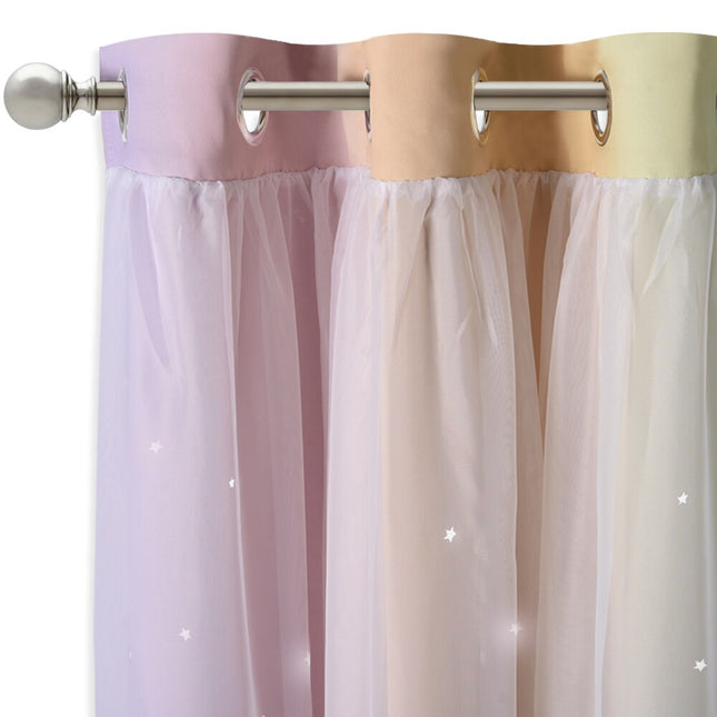 Kleurrijk buitengordijn voor terras en pergola