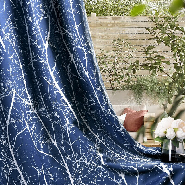 Waterafstotend buitengordijn met takkenmotief