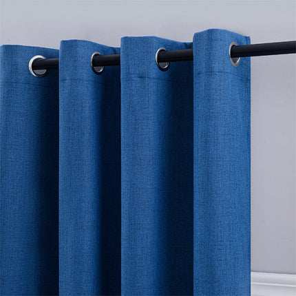 Verduisterend gordijn koningsblauw linnenlook