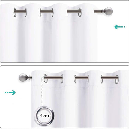 Thermisch isolerend en verduisterend gordijn.