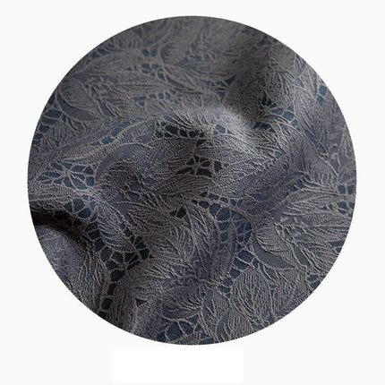 Antracietgrijs jacquard verduisterend gordijn Sagan.
