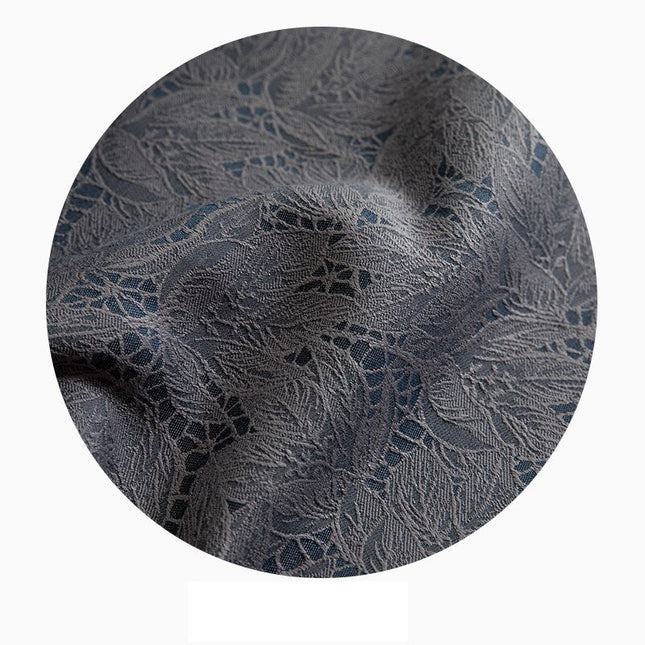 Antracietgrijs jacquard verduisterend gordijn Sagan.