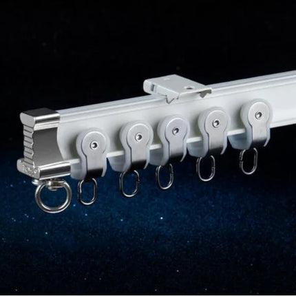 Flexibele gebogen gordijnrail voor plafond